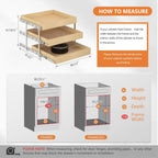 WelFurGeer 3-Tier Pull Out Cabinet Organizer with Soft Close, Heavy-Duty Slide Out Drawers for Cabinets, Pull Out Drawers for Cabinets, Bottom Mount Shelves for Kitchen, Pantry, Bathroom