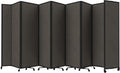Versare Room Divider 360 Portable Wall Partition | Folding Panels | Large Freestanding Divider | Locking Wheels | Temporary Room Separator