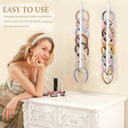 3 PCS Headband Holder Organizer for Girl,Hanging Hairband Storage for Women,White Hair Hoop Display Hair Accessories Organizer Bedroom College Dorm Decor