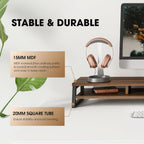 Fenge Dual Monitor Stand for Desk, 42.5in Large Monitor Riser for 2 Monitors, 2 Tier Computer Office Desk Top Shelf, Desktop Storage Stand for Laptop, PC, Computer, Printer