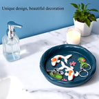 Koi Fish Ring Dish, Decorative Jewelry Tray & Key Bowl | Resin Tray, Trinket Catch-All Plate, Wedding/Engagement Ring Holder, Entryway Table Key Dish, Koi Fish Decor Gift for Women