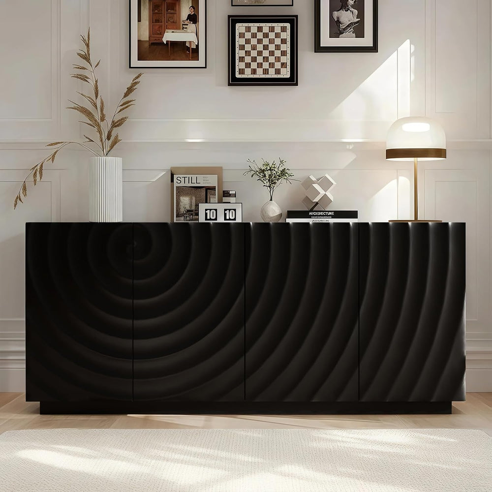 LKTART 59" Sideboard Buffet Cabinet with Storage, 4 Doors Modern Accent ...