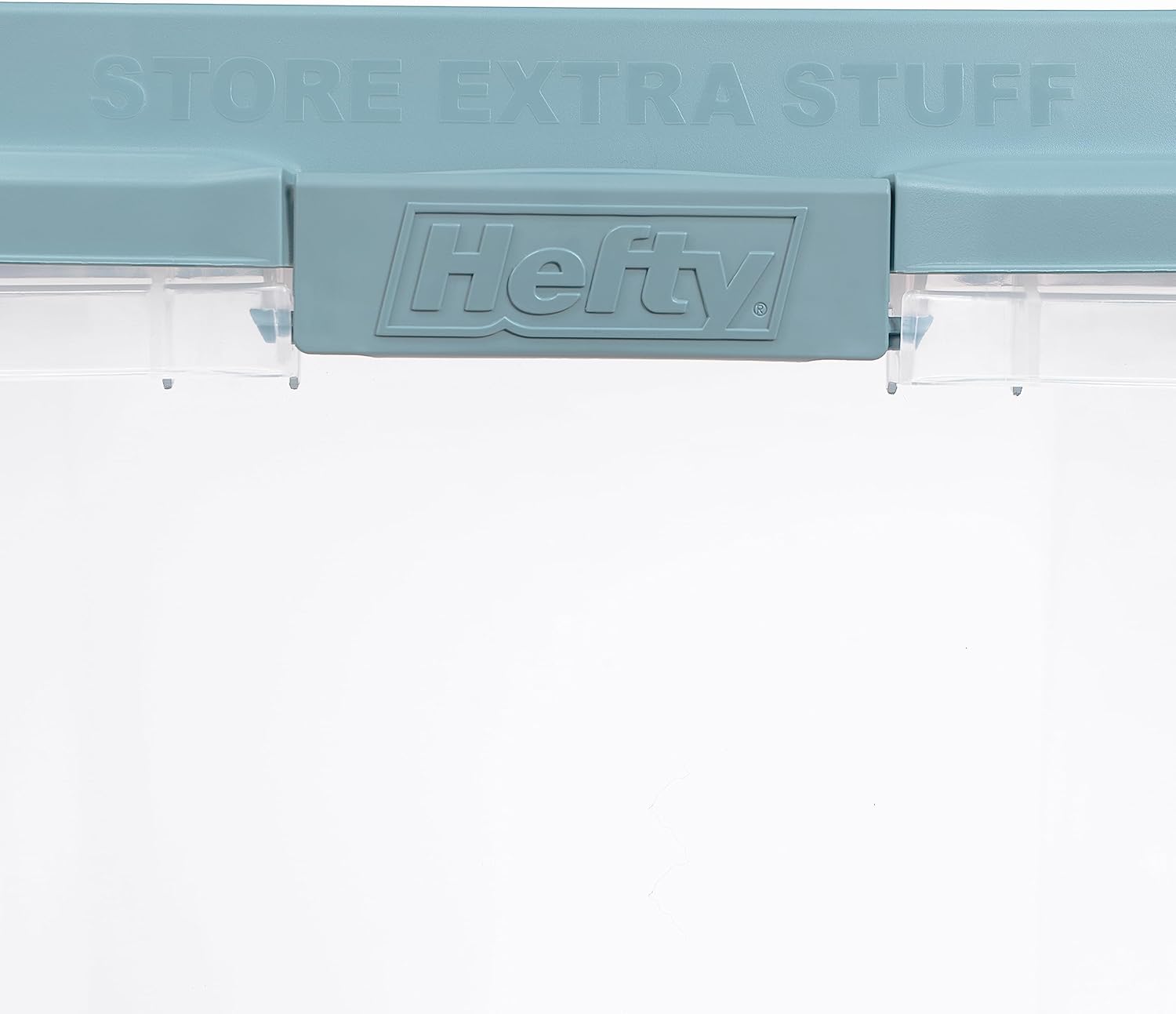 Hefty HI-RISE 72 Qt Large Plastic Storage Bins with Lids, 6 Pack Stackable Containers with Secure Latching Handles, Clear Storage Totes for Garage, Closet, Basement, Clothes and Household Organization