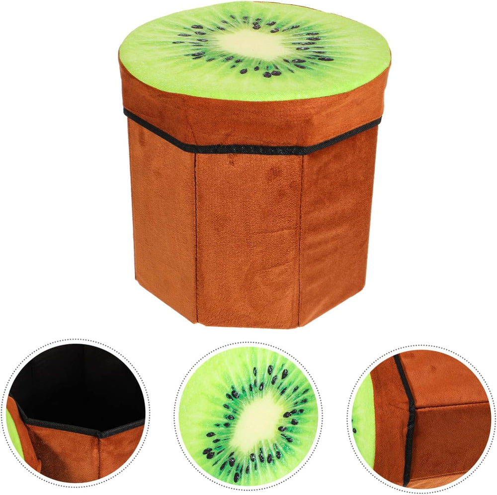 COLLBATH Fruit Stool Box Storage Folding Seat for Living Room Bedroom Boys an...