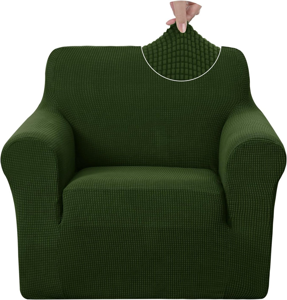 U-NICE HOME Stretch Recliner Chair Cover Armchair Slipcover, Bronze Green