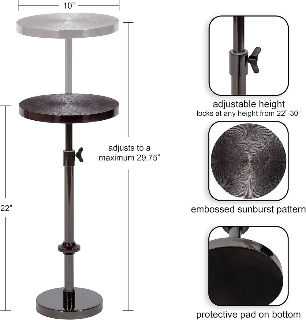 Kate and Laurel Engles Transitional Adjustable-Height Pedestal Drink Table; 1...