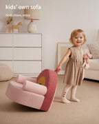 Blissful Diary Kids Chair, Soft Kids Armchair, Comfortable Kids Couch Sofa for Reading Planying, Kids Furniture for Boys and Girls Gift, Blush Pink Rainbow