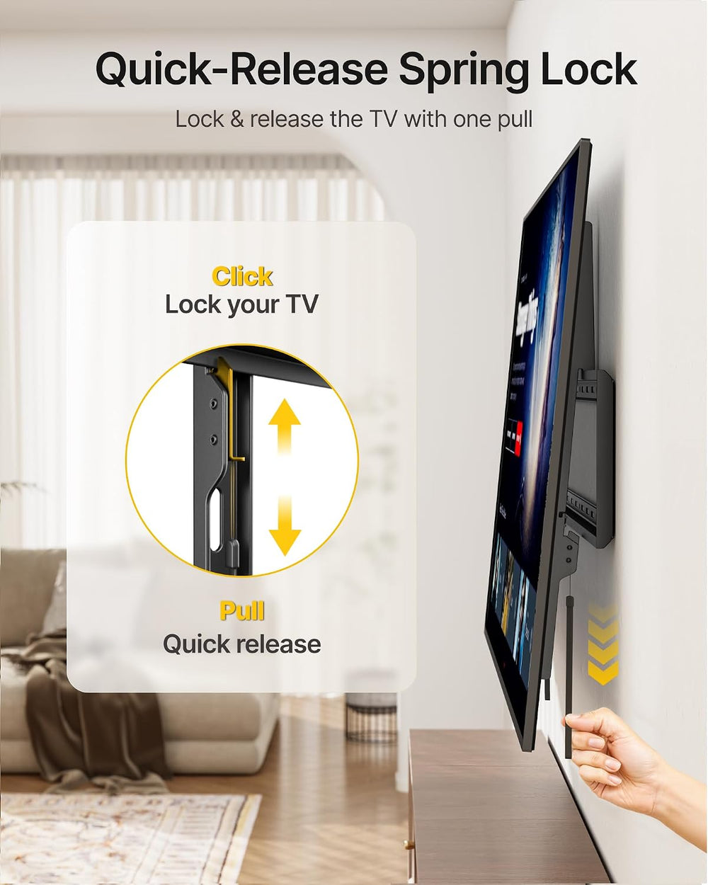 monTEK Heavy Duty Fixed TV Wall Mount for 60-120 Inch TVs up to 300 lb | Ultr...