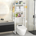 ZZL Over The Toilet Storage,3-Tier,Bathroom Toilet Organizer,Multifunctional Space Saver Freestanding Bathroom Shelves with 4 Hooks,White