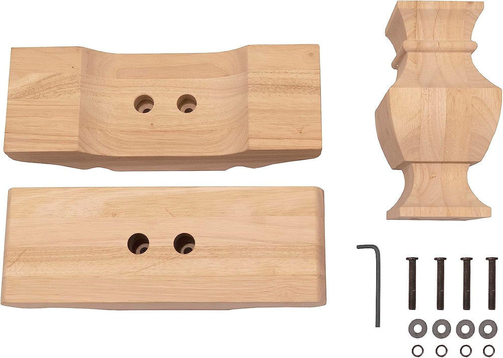 Osborne Wood Products Baron Hardwood Trestle Bench Bases (Set of 2), Furnitur...