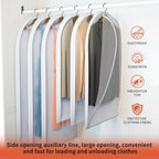 Clear Garment Bags for Hanging Clothes,40in Dress Clothing Suit Coat for Sweater Closet Storage Translucent Garment Dress Hanging Garment Bags Clothes Covers (6-Pack)