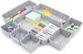 Welaxy Desk Drawer organizers tray Felt storage bins aesthetics room décor for home office dorm closet decluttering minimalist lifestyle (Gray)