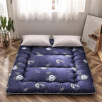 MAXYOYO Japanese Floor Mattress Futon Mattress, 4" Thicken Tatami Mat Sleeping Pad Foldable Roll Up Mat Boys Girls Dormitory Pad Kids Floor Lounger Pillow Bed, Charcoal Grey, Queen Size