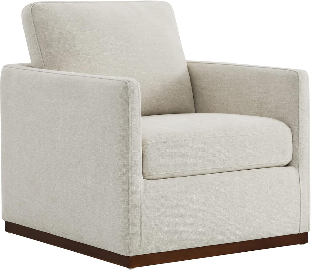 CHITA Swivel Accent Chair, FSC Certified Wood Frame, Fully Assembled, Linen |...
