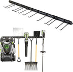StoreYourBoard Garage Tool Organizer Wall Mount – Heavy Duty Garage Wall Organizer for Garage Organization and Storage, Broom Holder Wall Mount for Gardening Tools & Yard Tools – 64" Holds 600 lbs