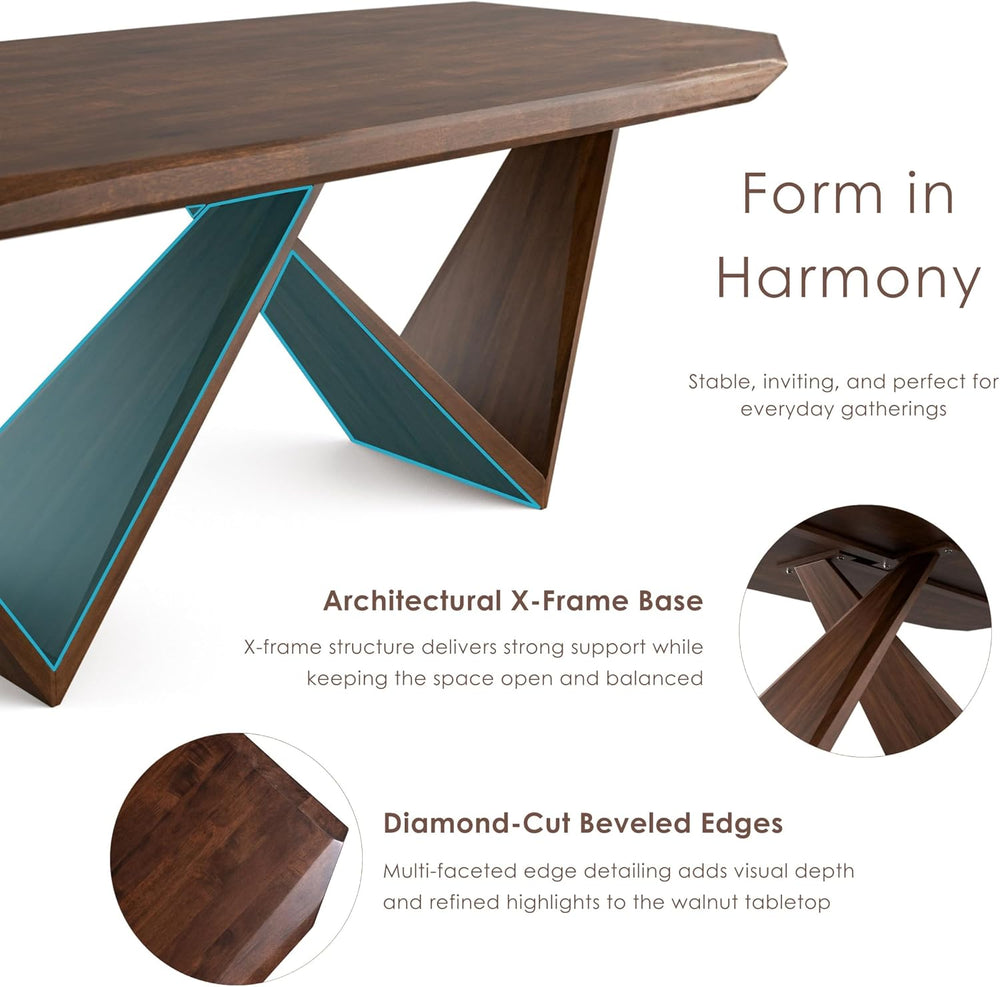 Furniture of America Nazaen III Mid-Century Modern Solid Wood 5-Piece Live Ed...