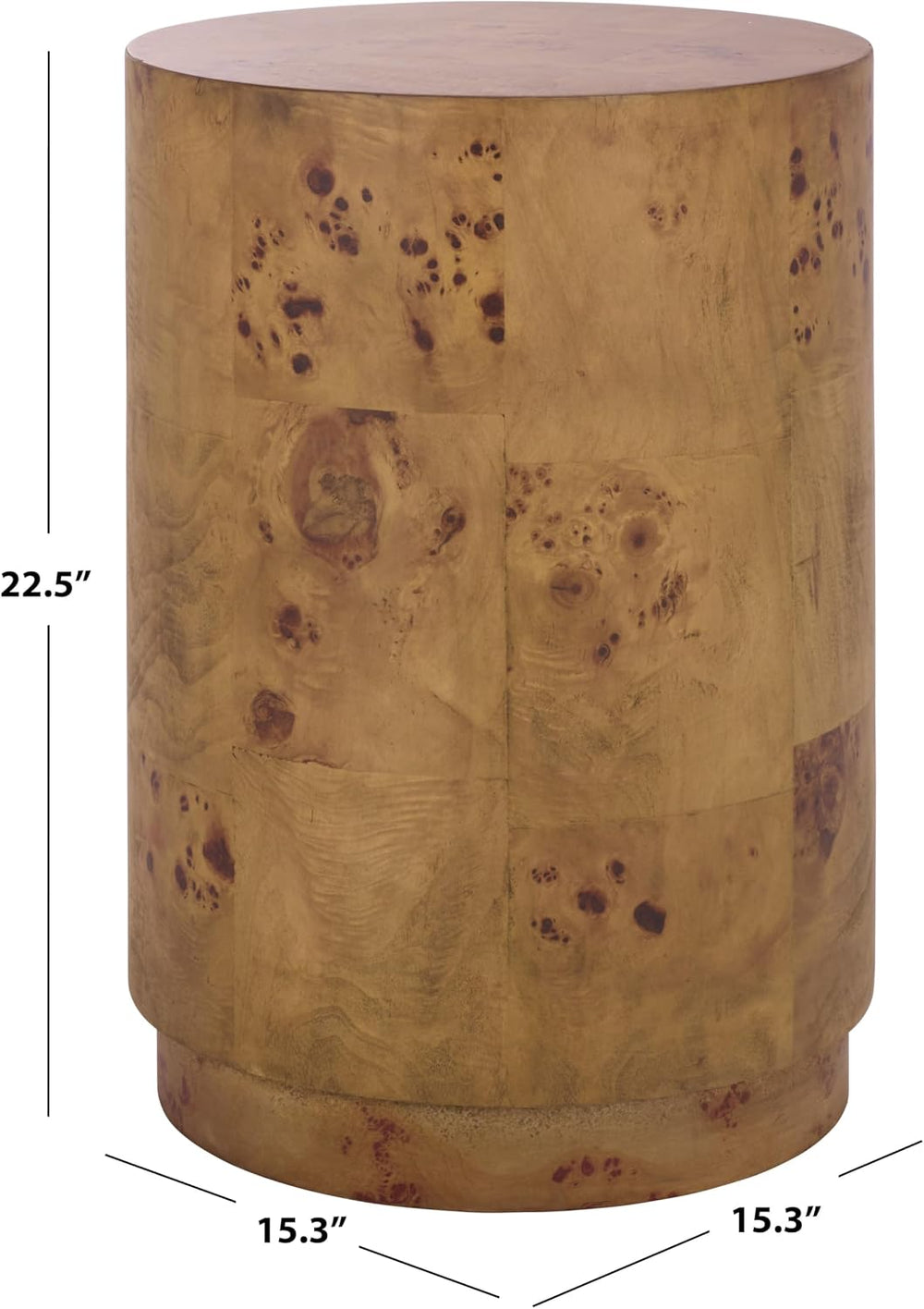 SAFAVIEH Home Collection - Siya Natural Brown Accent Table, Round Drum Side T...