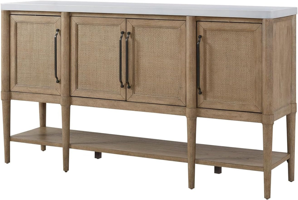 Cement Topped Server with Cane Insets