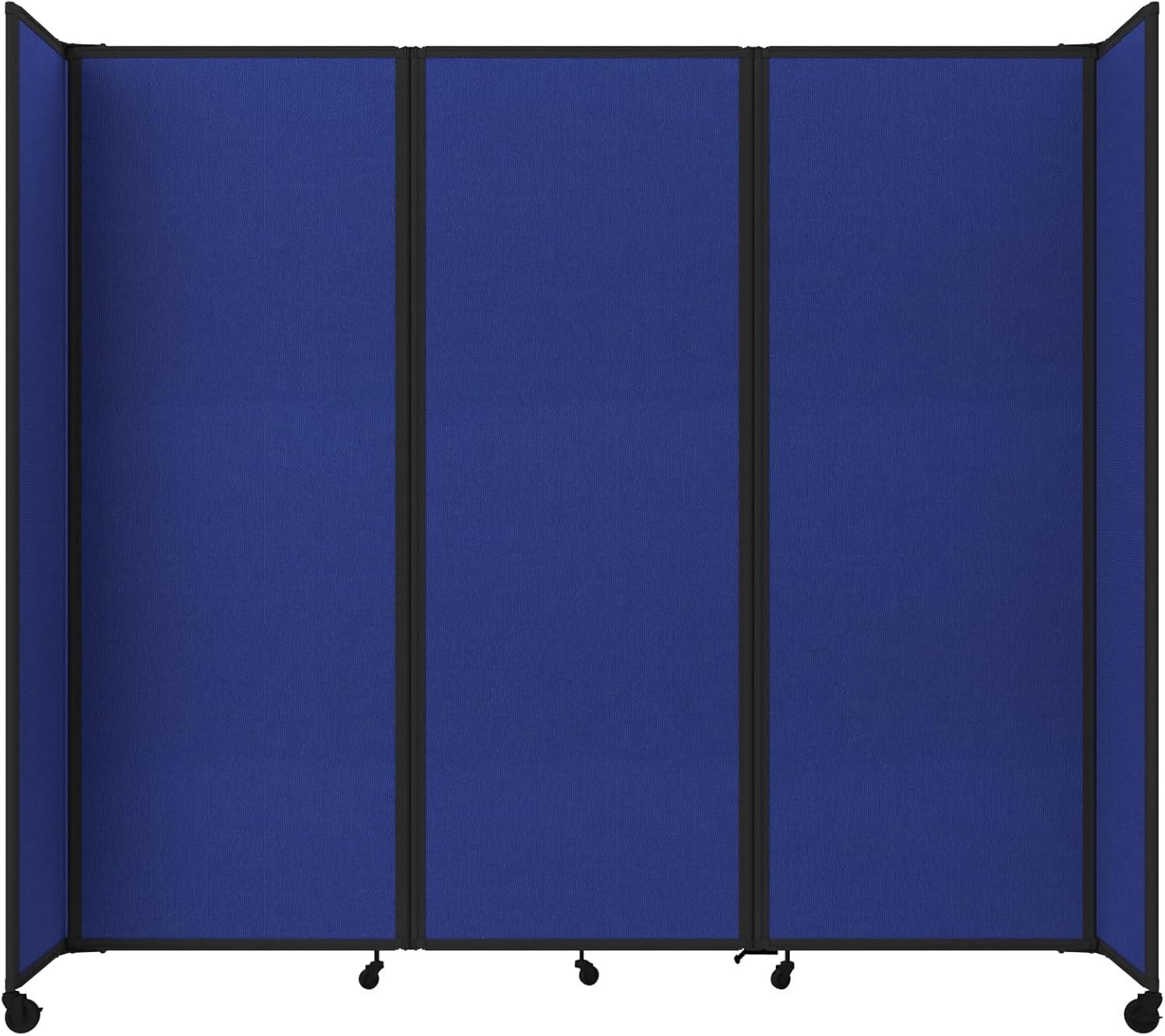 Versare Room Divider 360 Portable Wall Partition | Folding Panels | Large Freestanding Divider | Locking Wheels | Temporary Room Separator