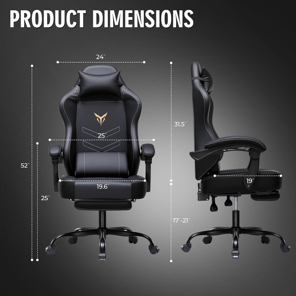 GTPLAYER Gaming Chair, Office Chair High Back Computer Chair with Foot Rest f...