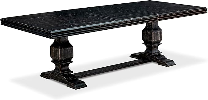 NKDA9-SBB-24-9-pc Dining Room Set Consists of a Rectangular Table and 8 Black Polyester Fabric Dining Chairs with Button Tufted Chair Back - Sand Blasting Black Finish.
