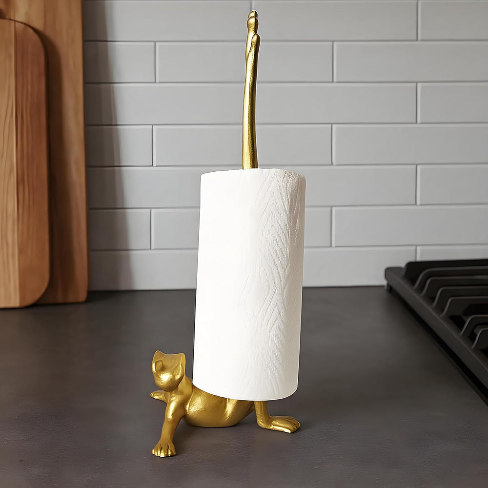 Frog Paper Towel Holder 16.5'' Cast Iron Paper Towel Holder Funny Toi...