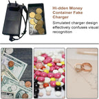 Hidden Money Safe Box, Realistic Fake Charger Safe Compartment, Hiding Storage Fake Plug Store For Keys, Stashback, Private Money