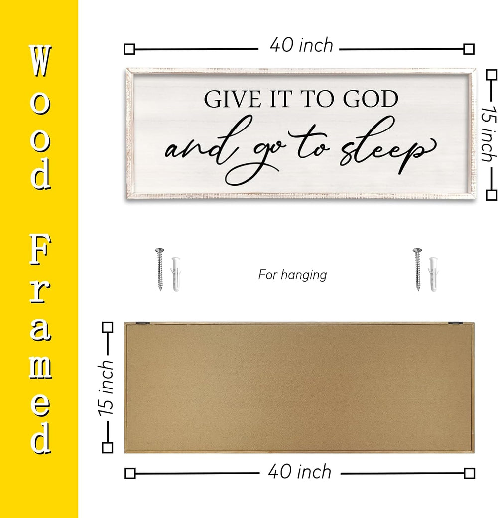 RLWangChao Give it to God and Go to Sleep Sign Wall Decor 40" X 15"...