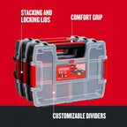 CRAFTSMAN Storage Organizer,Small Parts Organizer with 10-Compartments,Lid Includes Secure Latch (CMST60964M), (Pack of 6)