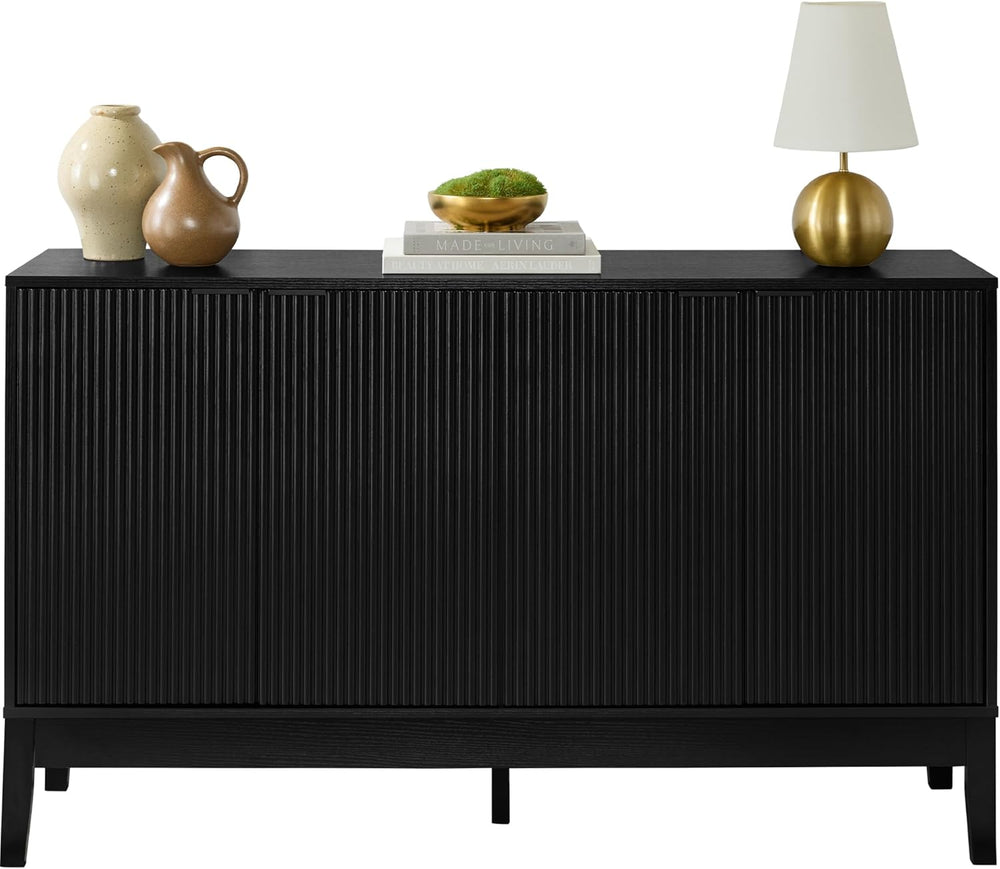 Best Choice Products 55" Modern 4-Door Sideboard Storage Cabinet, Buffet...