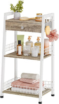 3-Tier Ladder Shelf, Bathroom Stand Organizer Shelf with Holder, Adjustable, Lightweight, Durable, Portable, User-Friendly, Compact, Storage, Drawer