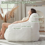 EBENCHICO Giant Bean Bag Chair for Adults, Comfy Oversized Bean Bag Chairs for Teens, Large Beanbag Chair Couch Sofa with Filler,Reading Chair with Pillow for Living Room Bedroom