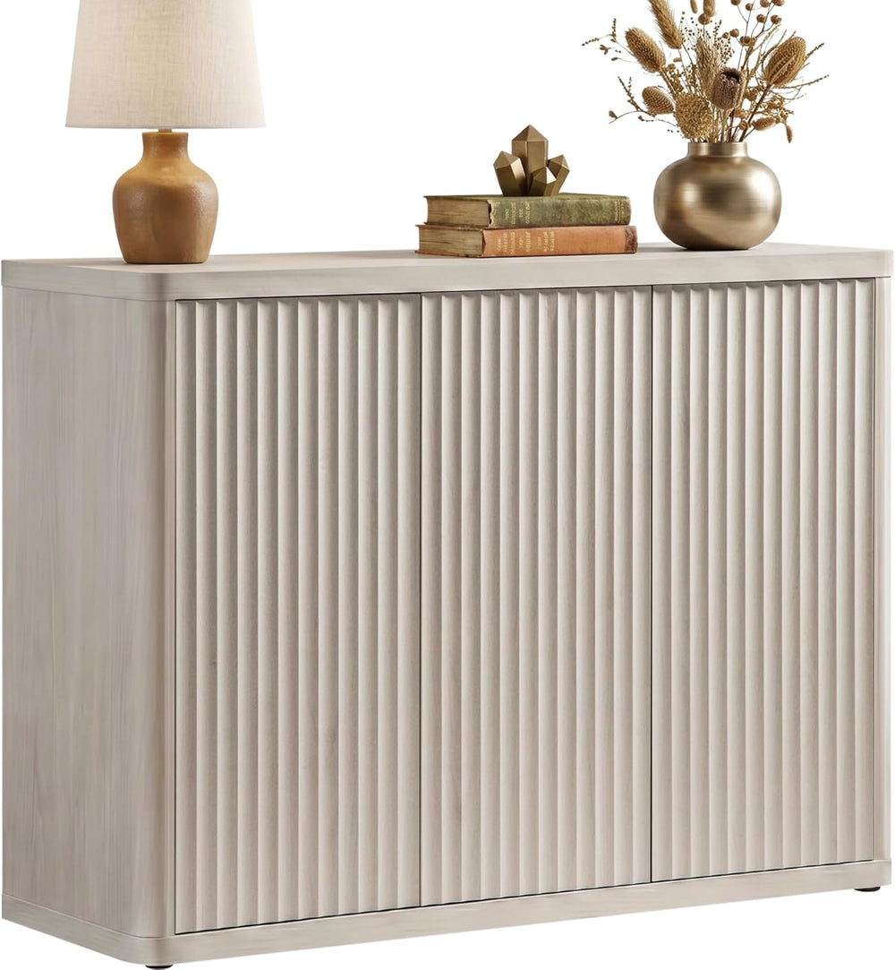 SICOTAS Buffet Cabinet with Storage Accent Sideboard with 3 Doors Modern 46.6...