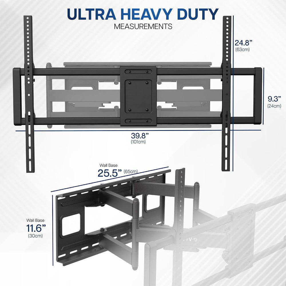 VIVO 60 to 120 inch Large Screen Heavy Duty TV Wall Mount for LCD LED Flat an...