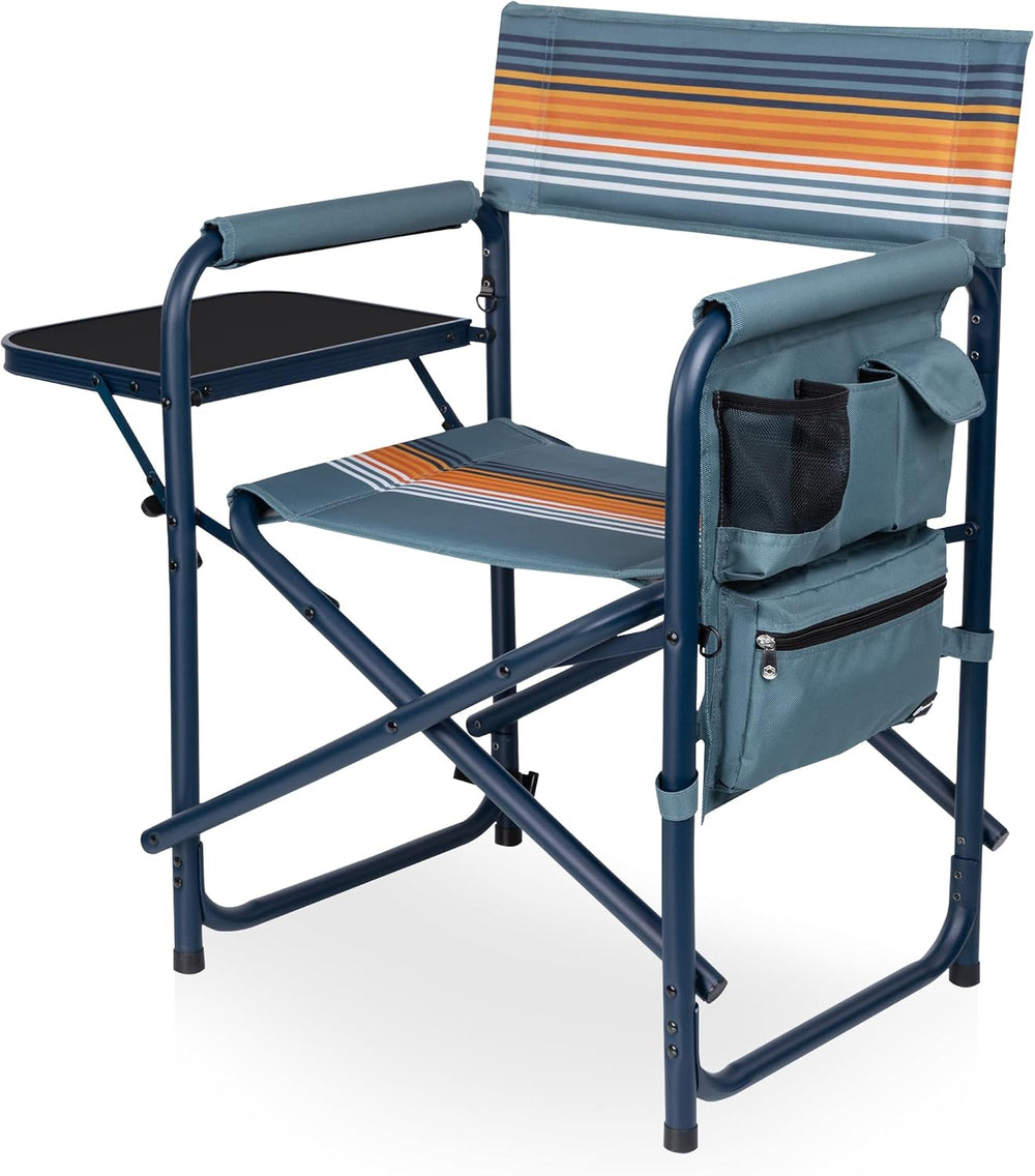 Picnic TIME Sports Chair with Side Table and Armrest Caddy, Lightweight Alumi...