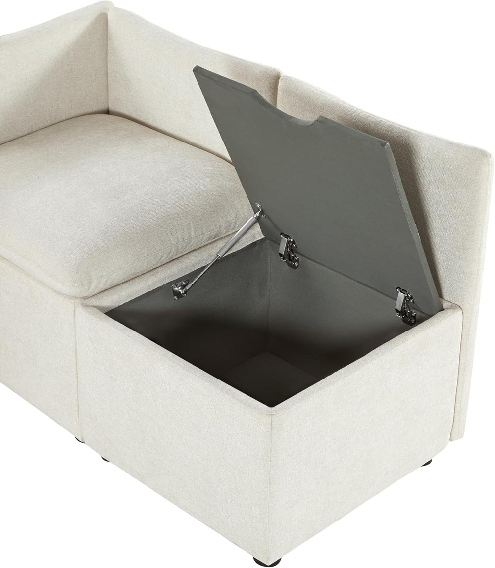 CHITA Breakfast Nook Bench with Storage, Upholstered Dining Bench with Back, ...