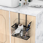Hair Dryer Holder 3in1 Hair Tool Organizer/Wall Mounted,Cabinet Door or Desk-based Blow Dryer Holder/Height-adjustable Curling Iron Holder/Bathroom Cabinet Organizer for Flat Irons