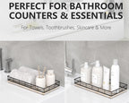 Toilet Paper Basket Organizer – Ash Wood Toilet Tank Tray with Metal Frame, Back of Tank or Top Bathroom Counter Storage – Black & Whitewashed Modern Decor