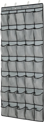 35Large Pockets Over The Door Shoe Organizer, Mesh Pockets Shoe Holder Rack, Capacity hanging shoe organizer，door shoe rack With 4 Metal Hook.