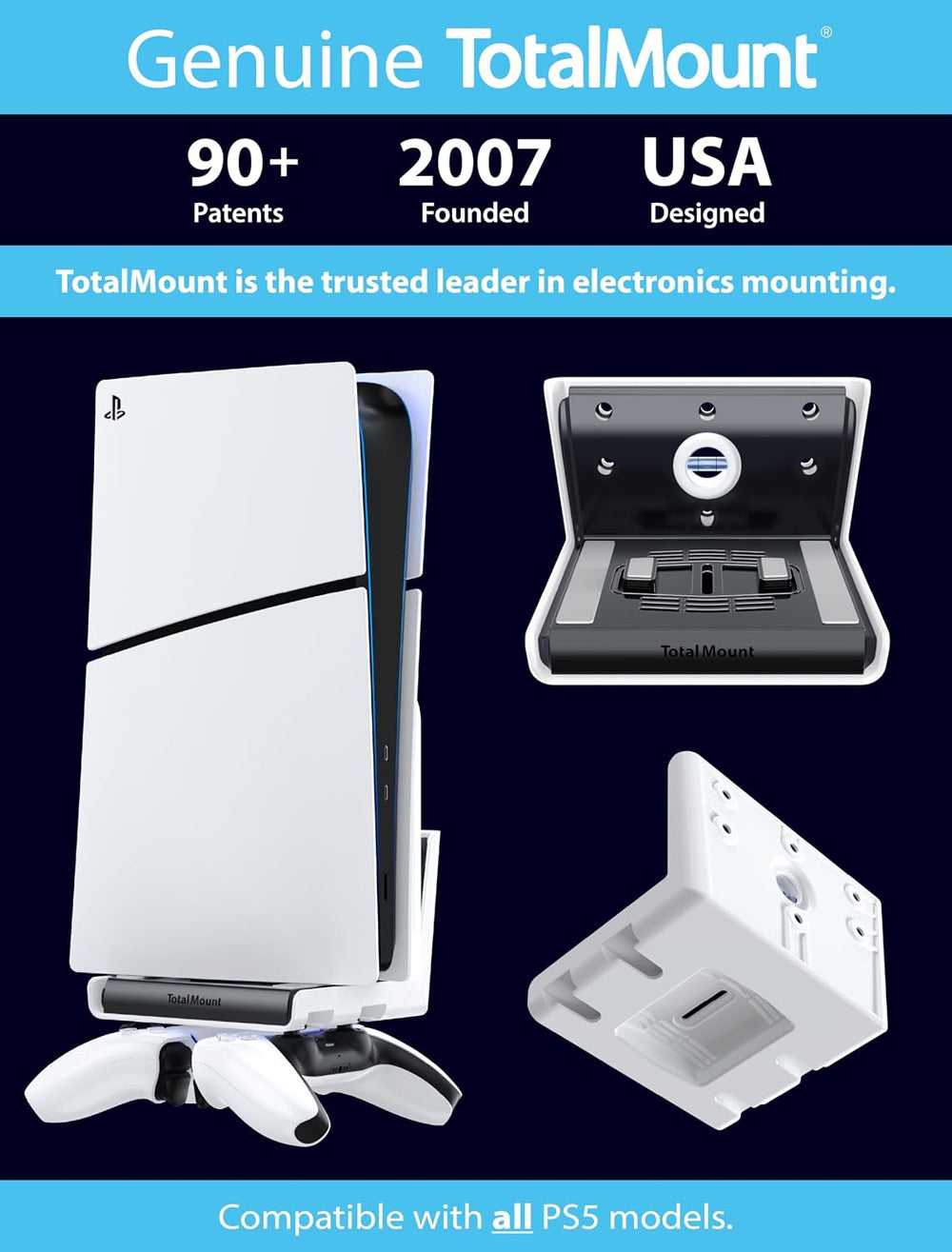 TotalMount for All PS5 Models – Premium – Cooling – Level – Stops Vibration |...