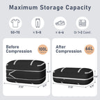 DIMJ Large Comforter Storage Bag with Handls, 100L Washable Blanket Storage, Compression Packing Totes Moving Bags With Zipper, Space Saving Containers For Pillow, Clothes, Bedding, 2 PCS