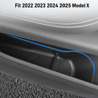 Yumzeco 2PCS Compatible 2021 2022 2023 2024 2025 2026 Tesla Model X Door Side Storage Box Tray, Front Row Door Side Organizer Tray for Tesla Model X Accessories 2021 2022 2023 2024 2025 2026
