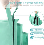 Bseash Bunk Bed Organizer, Bedside Caddy Hanging Bed Organizer Storage Bag 8 Pockets, for College Dorm Rooms Bed, Hospital Bed, Baby Bed Rails, 600D Oxford Cloth (Light Green)