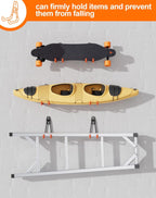 QcoQce 11 Pack Garage Hooks Heavy Duty with 2 Extension Cord Straps,Garage Storage Hooks, Wall Mount Hooks, Garage Organization and Tool Hangers for Bike, Ladder, Ropes and Garden Tools(Orange)