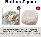 LPMOERA Stuffed Animal Storage Bean Bag Chair Cover (No Filler) For Kids and Adults.Soft Stuffable Bean Bag For Organizing Children Plush Toys or Memory Foam Light Green L for Adults