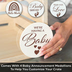 Wooden Baby Shower Crate Closet, Personalized Baby Shower Basket, Natural with Clear Acrylic Front