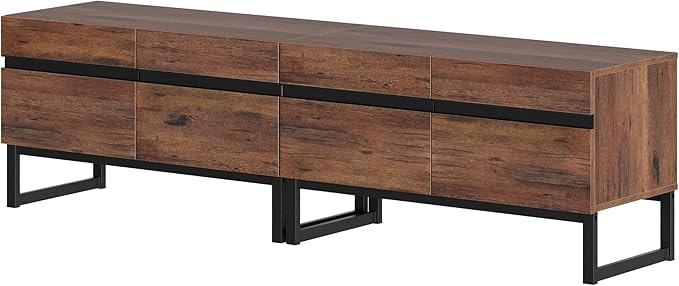 WAMPAT Modern TV Stand for TVs Up to 75 Inch, 2-in-1 Entertainment Center Med...