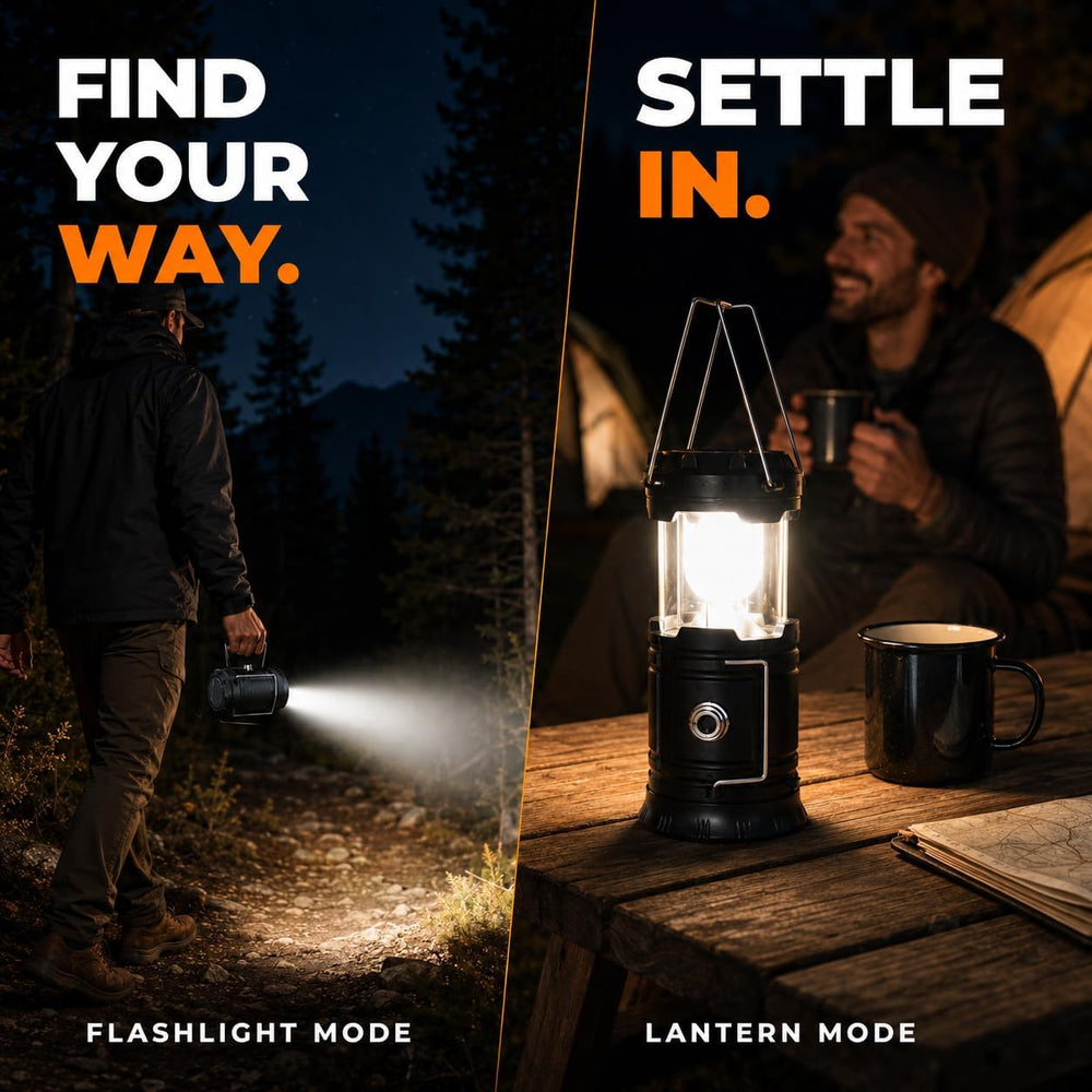 MalloMe Solar LED Camping Lantern, Battery Powered Lanterns for Power Outages...