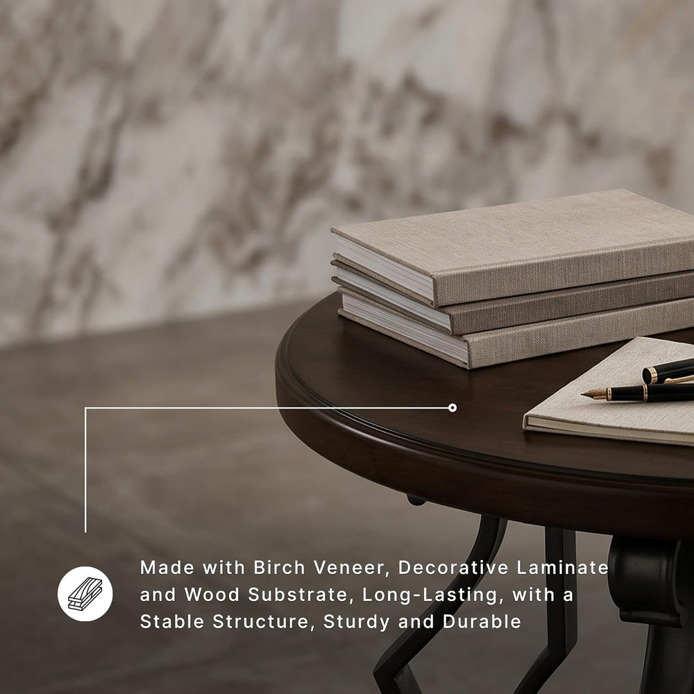 Signature Design by Ashley Frallyn Classic End Table with Curved Metal Suppor...
