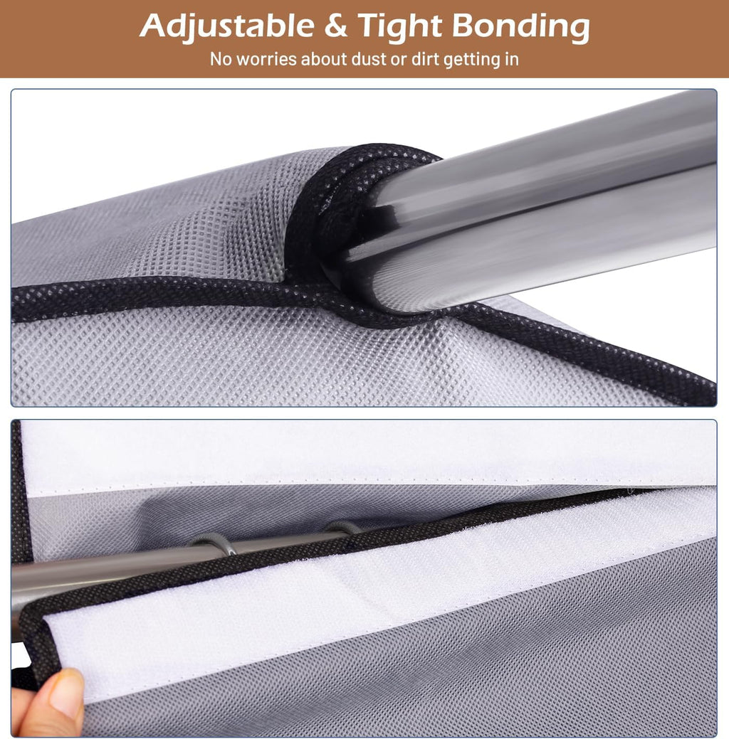 MISSLO 43" Hanging Garment Bags for Hanging Clothes Fully Enclosed Coat Bags for Closet Storage Clothes Cover with Large Clear Window and 3 Zippers (Rack not included), 2 Packs